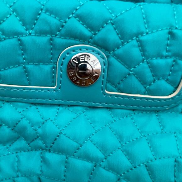 Vera Bradley Vintage Cest la Vie Crossbody Womens Turquoise Quilted Y2K Bag - Picture 5 of 10